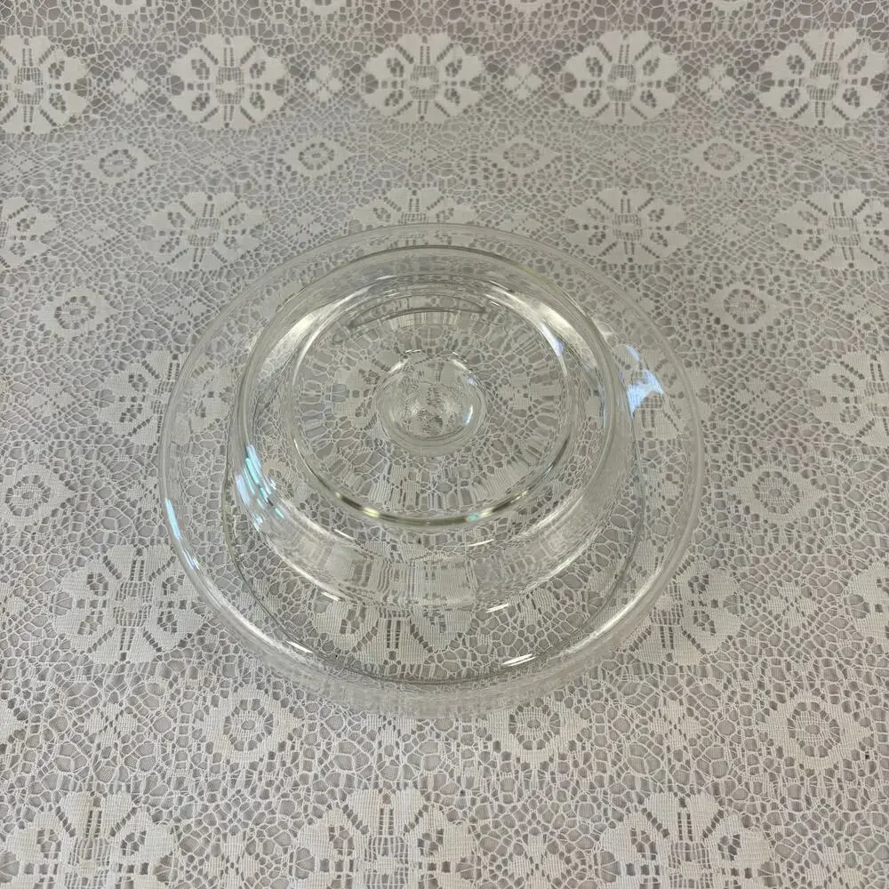 Vintage Pyrex Glass Hourglass Candle Holder Hurricane Taper Pillar Base